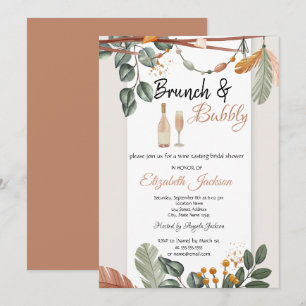 Convites Boho Brunch & Bubbly Chá de Noiva
