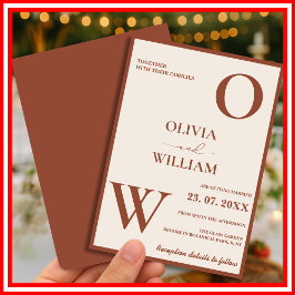 Convites Boho Burnt Orange Terracotta Casamento Russo