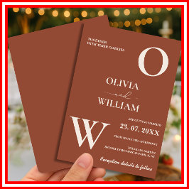 Convites Boho Burnt Orange Terracotta Casamento Russo