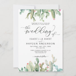 Convites Boho Cactus Cactos Desertar Casamento