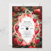 Boho Charming Fruta Strawberry Birthday