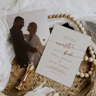 Convites Boho Chic Bohemian Cream Foto: Casamento Espanhol