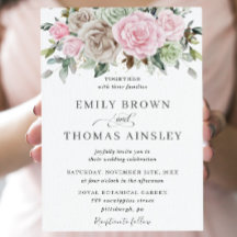 Boho Chic Brown Pink Sage Casamento Floral Verde