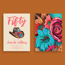 Boho Chic Floral 50º Aniversário
