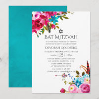 Boho Chic Floral Bat Mitzvah
