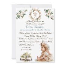 Boho Chic Floral Girls Baptism
