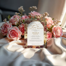 Boho Chic Floral Love In Bloom Chá de panela