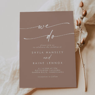 Convites Boho Chic Neutral Taupe Fazemos Casamento
