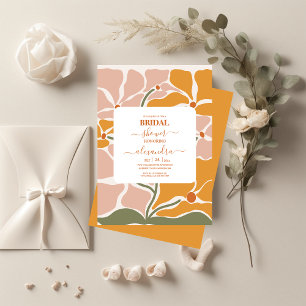 Convites Boho Chic Retro Floral Wedding