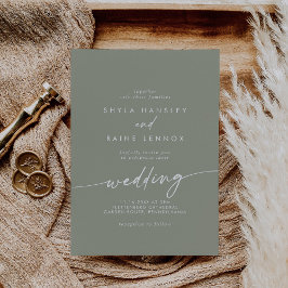 Convites Boho Chic Sage Green Wedding