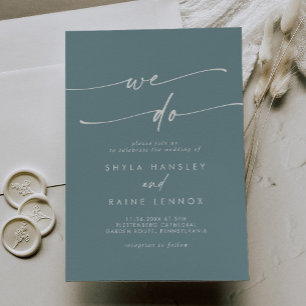 Convites Boho Chic Seafoam Teal Fazemos Casamento