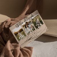 Boho Chic Três Fotos Colagem Unique Casamento