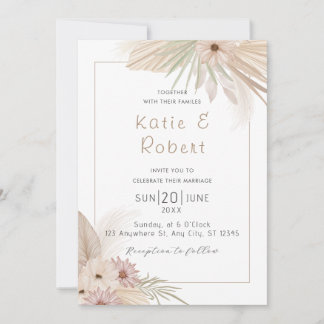 Convites Boho Chic Watercolor Casamento Floral