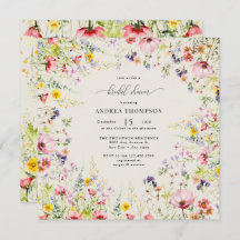 Boho Chic Wildflower Chá de panela