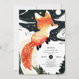 Convites Boho Children's Fox Birthday