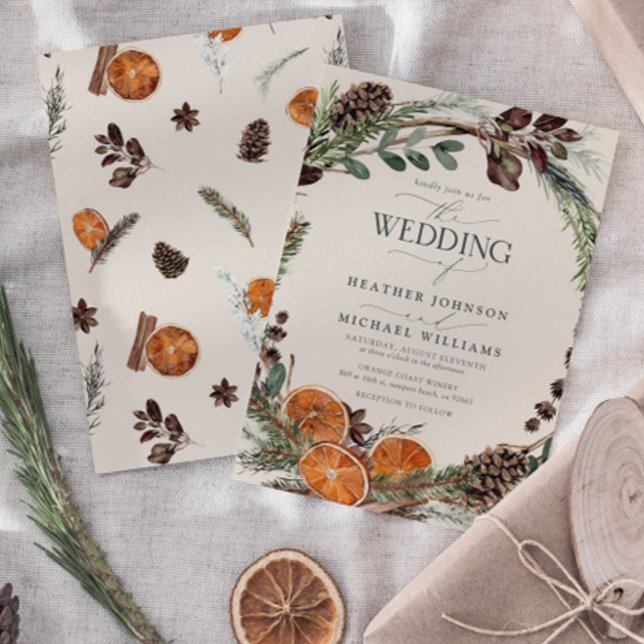 Convites Boho Citrus Rustic Orange Elegant Cinnamon Weding (Wedding Invitation!)