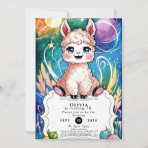Boho Colorful Llama Birthday