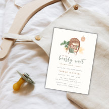 Boho Cozy Teddy Bear Sleep Chá de fraldas