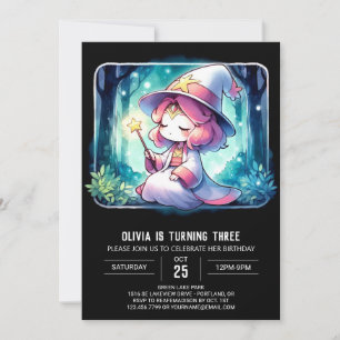 Convites Boho Cute Wizard Birthday
