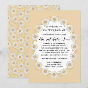 Convites Boho Daisy Baby Girl Chá de fraldas por e-mail