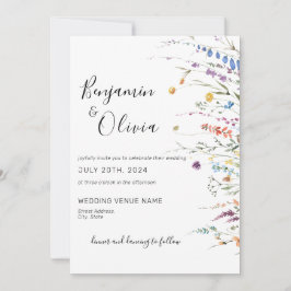 Convites Boho de Floral Elegante Wildflower