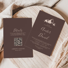 Convites Boho de Montanha Limpa e Casamento Frente