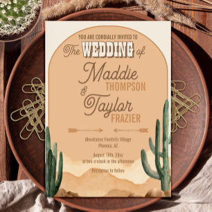 Convites Boho Desert Cactus Rustic Southwest Casamento