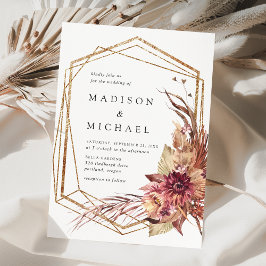 Convites Boho Desert - Casamento Geométrico