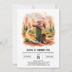 Convites Boho Desert Cowboy Birthday