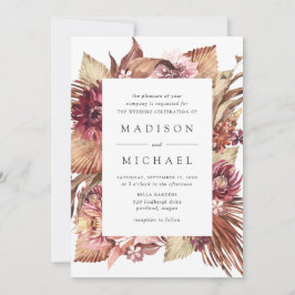 Convites Boho Desert Floral Wedding