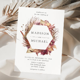 Convites Boho Desert Floral Wedding