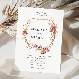 Convites Boho Desert Floral Wedding