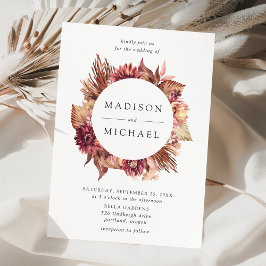 Convites Boho Desert Floral Wreath Wedding