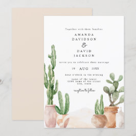 Convites Boho Desert Mexicano Cactus Bohemian Casamento Chi
