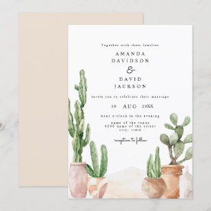 Convites Boho Desert Mexicano Cactus Bohemian Casamento Chi