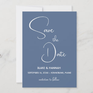 Convites Boho Deserto Azul Empoeirado Minimalista Salvar a