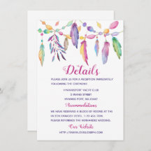 Boho Detalhes do Casamento Penas do Índio Puro