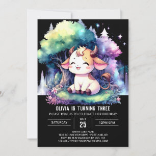 Convites Boho Digital Cow Birthday