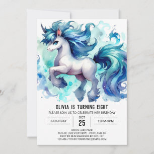 Convites Boho Digital Horse Birthday