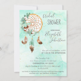 Convites Boho Dream Catcher Chá de panela