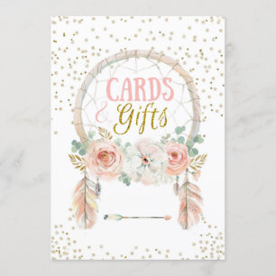 Convites Boho Dreamcatcher Cards Gifs Sinal 5x7"