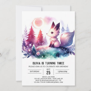 Convites Boho Dreamy Wolf Birthday