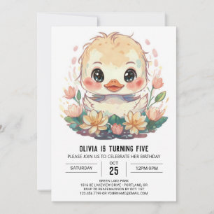 Convites Boho Duckling Birthday