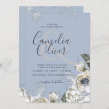 BoHO Dusty Blue Pampas Casamento Floral