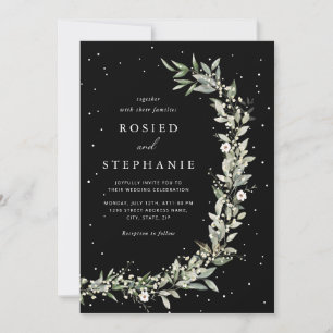 Convites Boho Elegante Bohemian Watercolor Casamento Verde