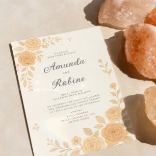 Convites Boho Elegante Earth Tone Floral Casamento