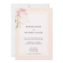Boho Elegante Rosa Água Floral Aquarela
