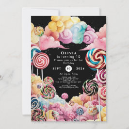 Convites Boho Encantado Candyland Birthday