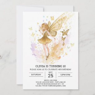 Convites Boho Encantou Fada, Celebração de Aniversário