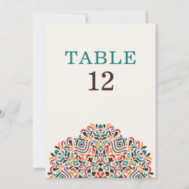Convites Boho Ethnic Botanical Wedding Table Number